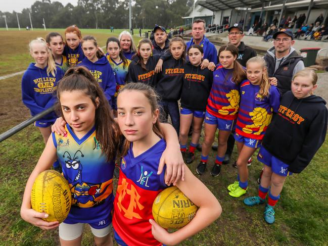 Young players from Bulleen/Templestowe and Fitzroy are facing an uncertain future in the Yarra Junior Football League. Picture: Tim Carrafa