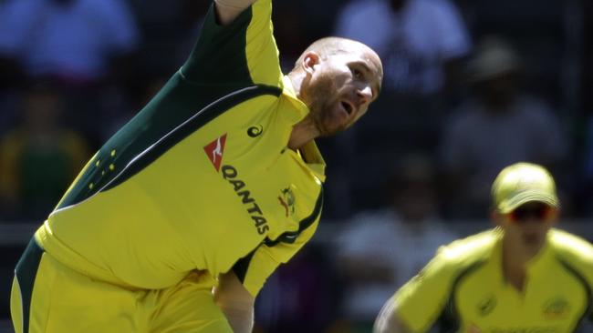 John Hastings injured a finger fielding. Picture: AP