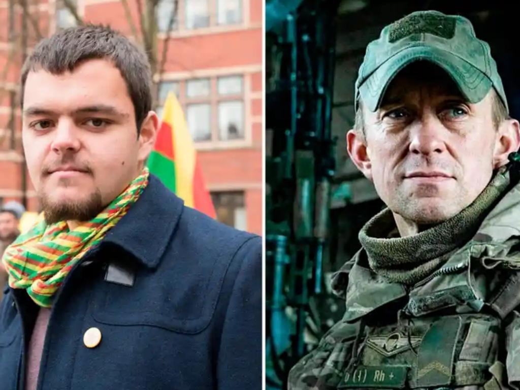 Aiden Aslin, left, and Shaun Pinner were captured while fighting in the Ukrainian army. Picture: Twitter