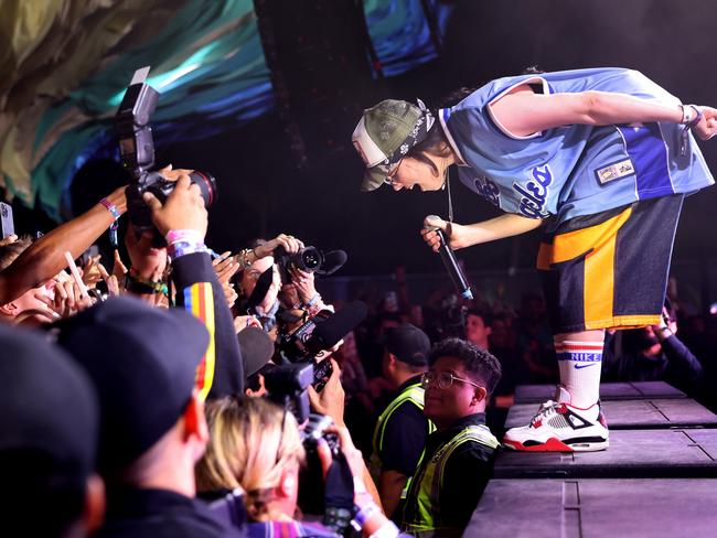 Billie Eilish performs at Coachella at the weekend. Picture: Christina House/Los Angeles Times via Getty Images