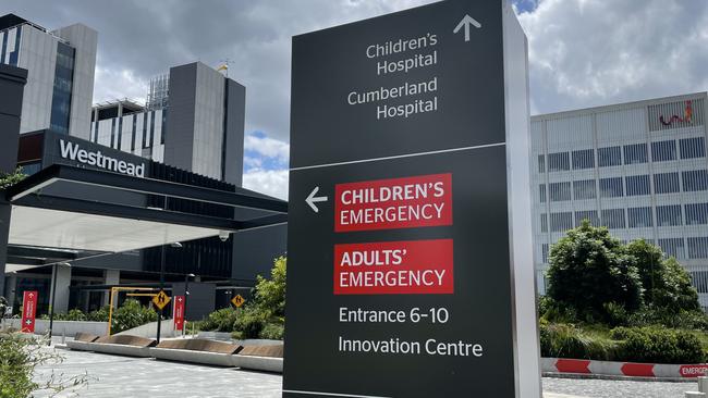 Generic Westmead Hospital photos on February 15 when nurses across NSW went on strike.
