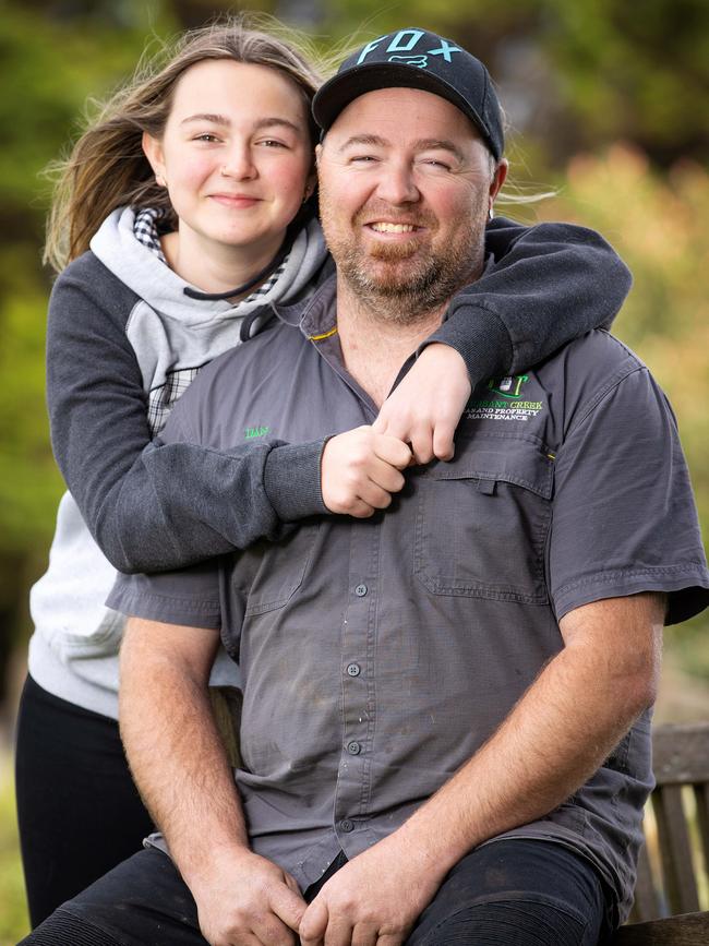 Tahnee Taylor-Pike was just nine years old when she saved her dad. Picture: Mark Stewart