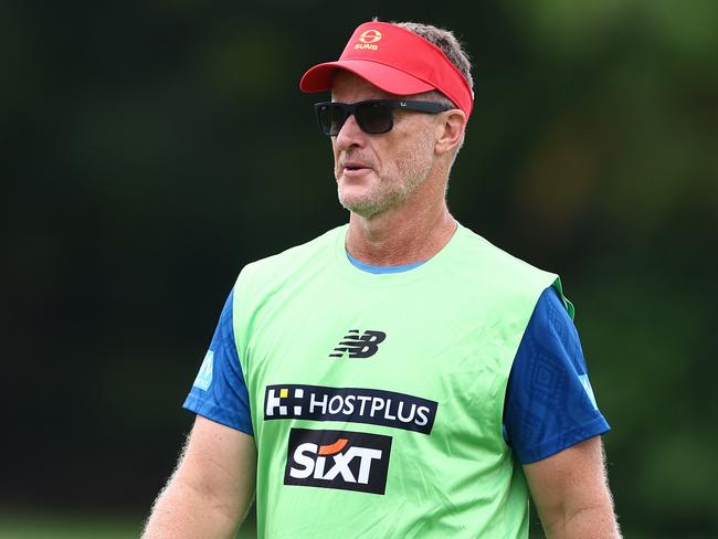 Damien Hardwick, Senior Coach of the Suns during a Gold Coast Suns AFL pre-season training session. Picture: Chris Hyde/Getty Images.