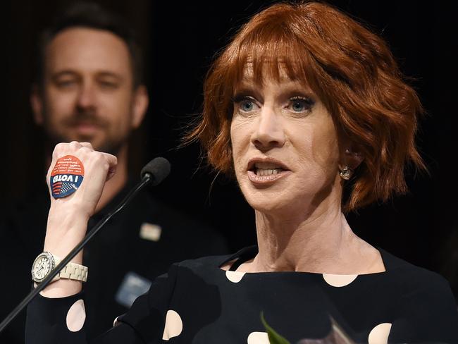 Comedian Kathy Griffin wants Kim Kardashian to run for president. Picture: AP