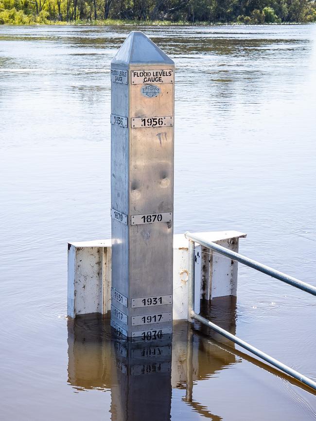 Flooding at the Renmark waterfront on December 2nd, 2022. Picture: Tom Huntley