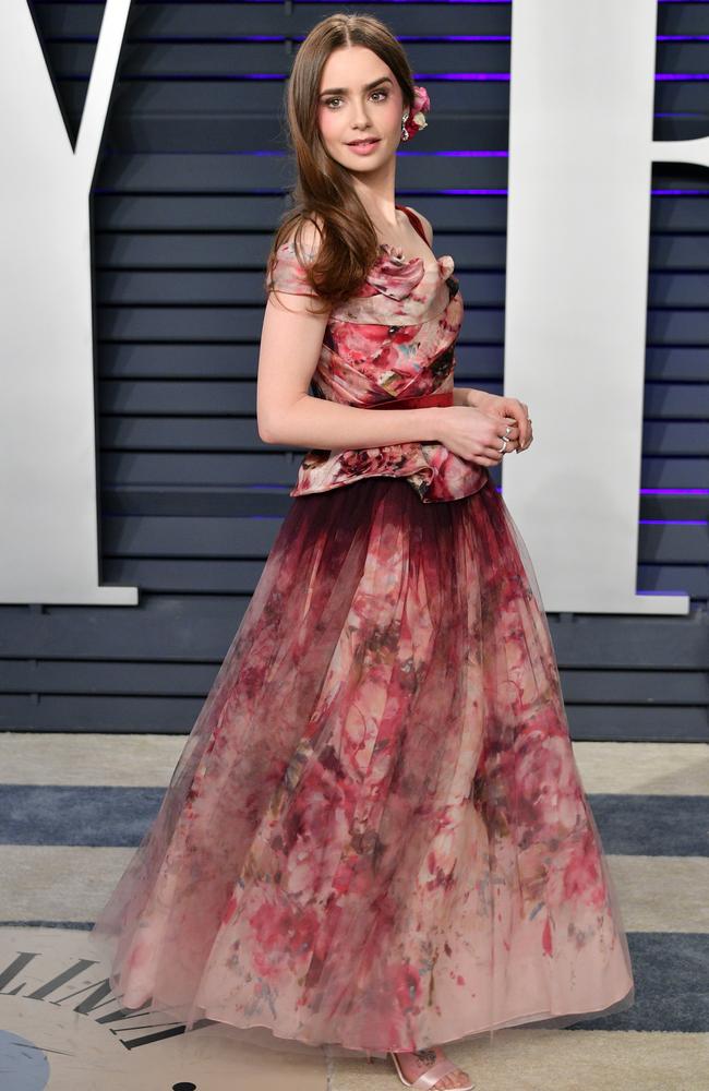 Lily Collins’s Golden Globe nomination caused controversy. Picture: Getty Images