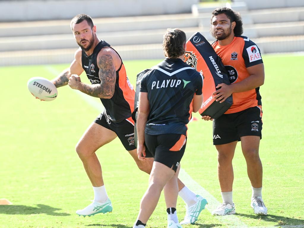 Wests Tigers enforcer David Klemmer. Picture: NCA NewsWire/Jeremy Piper