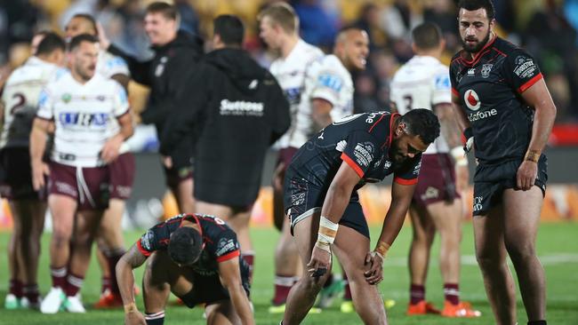 It was a tough pill to swallow for the Warriors. (AAP Image/David Rowland)