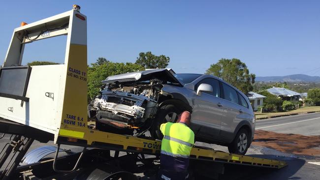 A two vehicle car crash in Gympie earlier this morning.