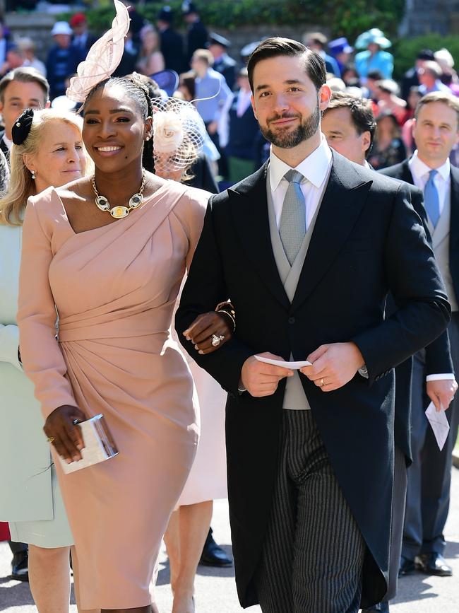 Serena Williams and her husband Alexis Ohanian at the royal weeding. Picture: Getty