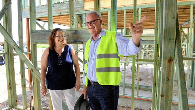 VISION: Greg Cree, founder of Project4Change at the site in Leichhardt with director Leanne Paulsen. Picture: Rob Williams