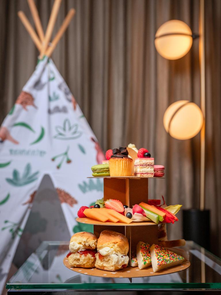 The delectable high tea is part of the glamping deal.