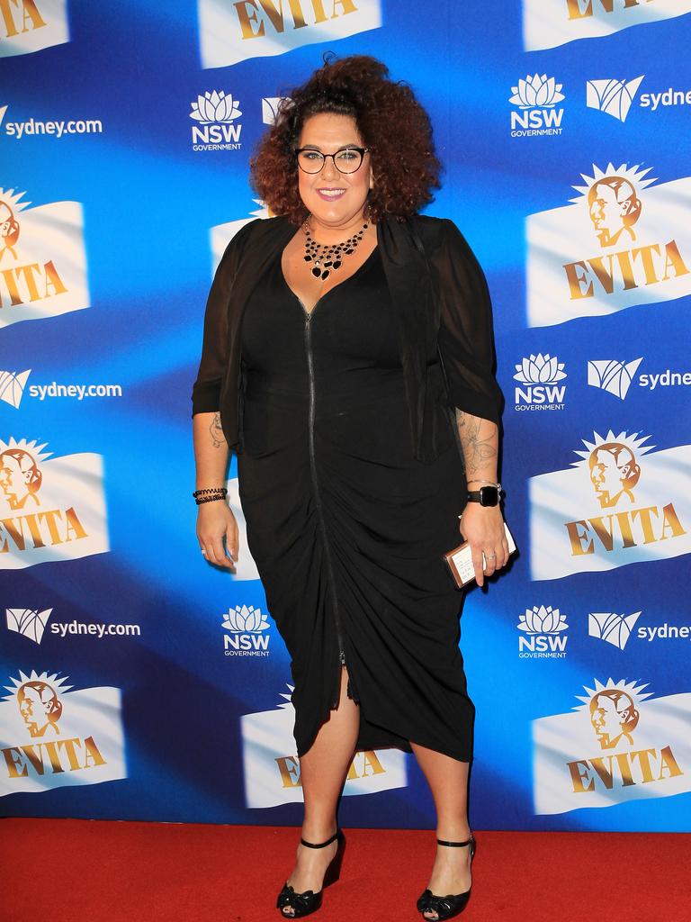 Casey Donovan at the Evita Opening Night held at the Sydney Opera House. Picture: Christian Gilles