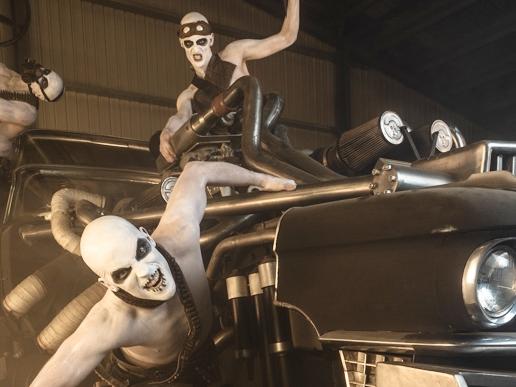 The post-apocalyptic world of Mad Max will burst off the screen and into Melbourne in a spectacular world-firstevent, with the Andrews Labor Government unveiling the final part of the White Night Reimagined program.Mad Max Fury Road War Boys, with the film’s iconic Gigahorse