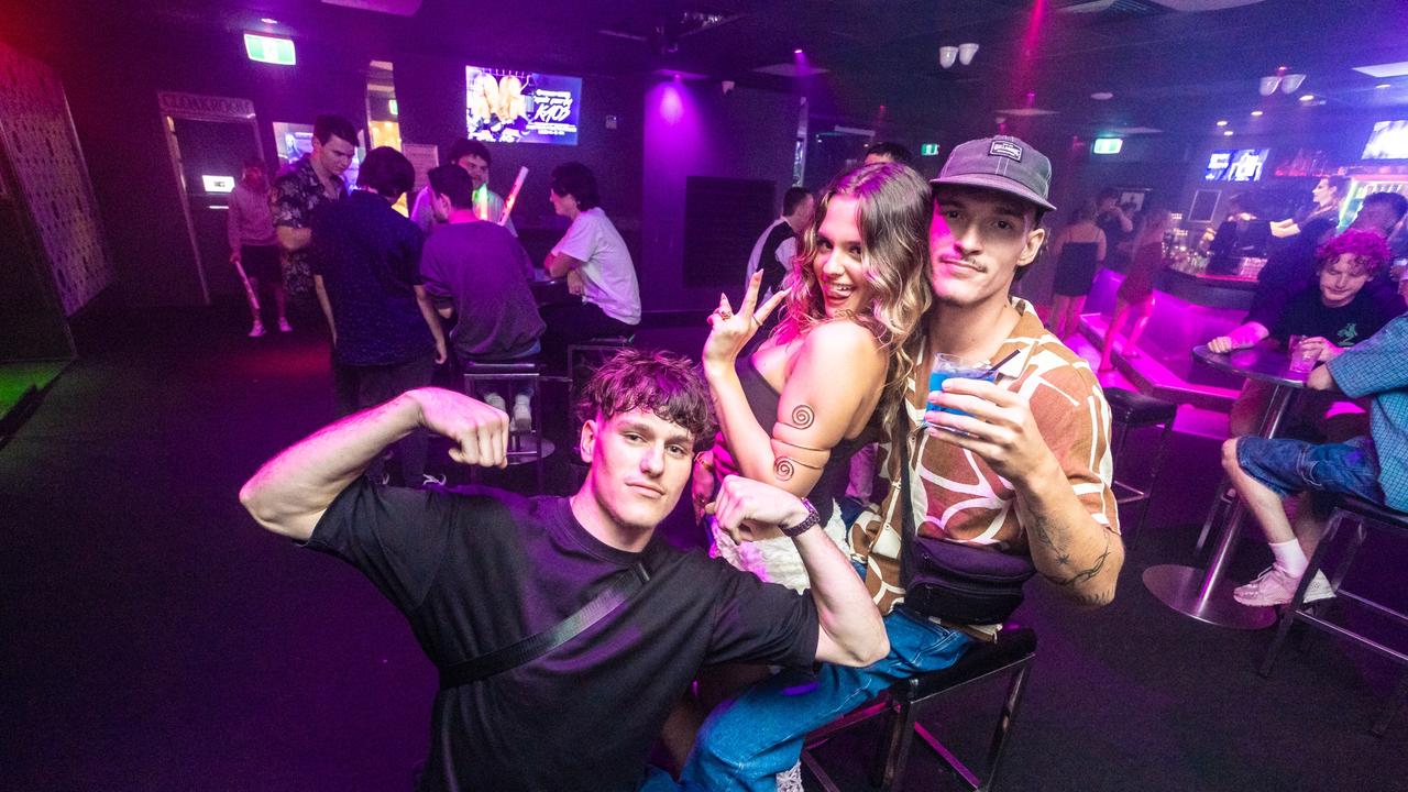 Mya Spencer, Kody Wallace, Ethan Shaw at Cocktails. Picture: Lucas Linck