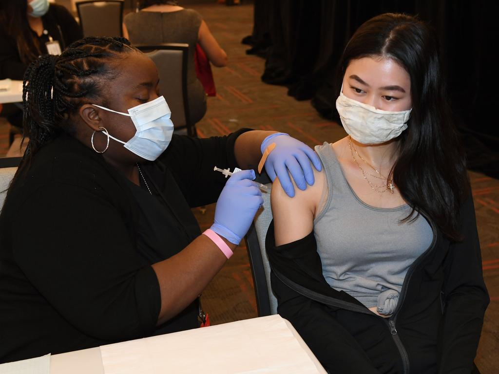 The new president hopes to achieve 100 million vaccinations in his first 100 days in office. Picture: AFP