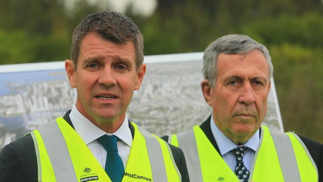 NSW Premier Mike Baird with Roads Minister Duncan Gay. Picture: Mark Evans.