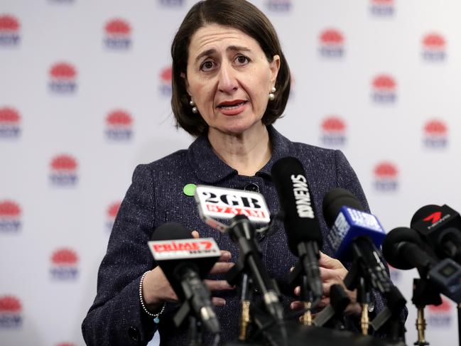 NSW Premier Gladys Berejiklian said eight new cases were recorded in NSW overnight. Picture: Getty