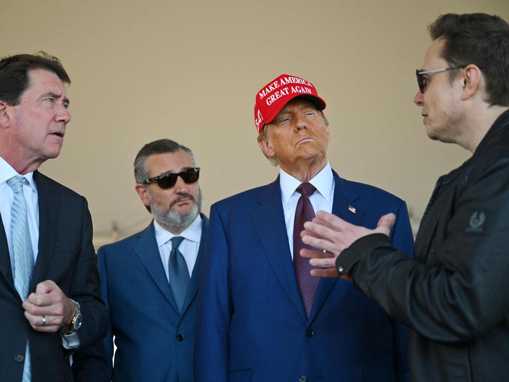 US President-elect Donald Trump speaks alongside Elon Musk (R) and Senate members including (L-R) Sen. Bill Hagerty (R-TN), and Sen. Ted Cruz (R-TX). Picture: Getty Images via AFP