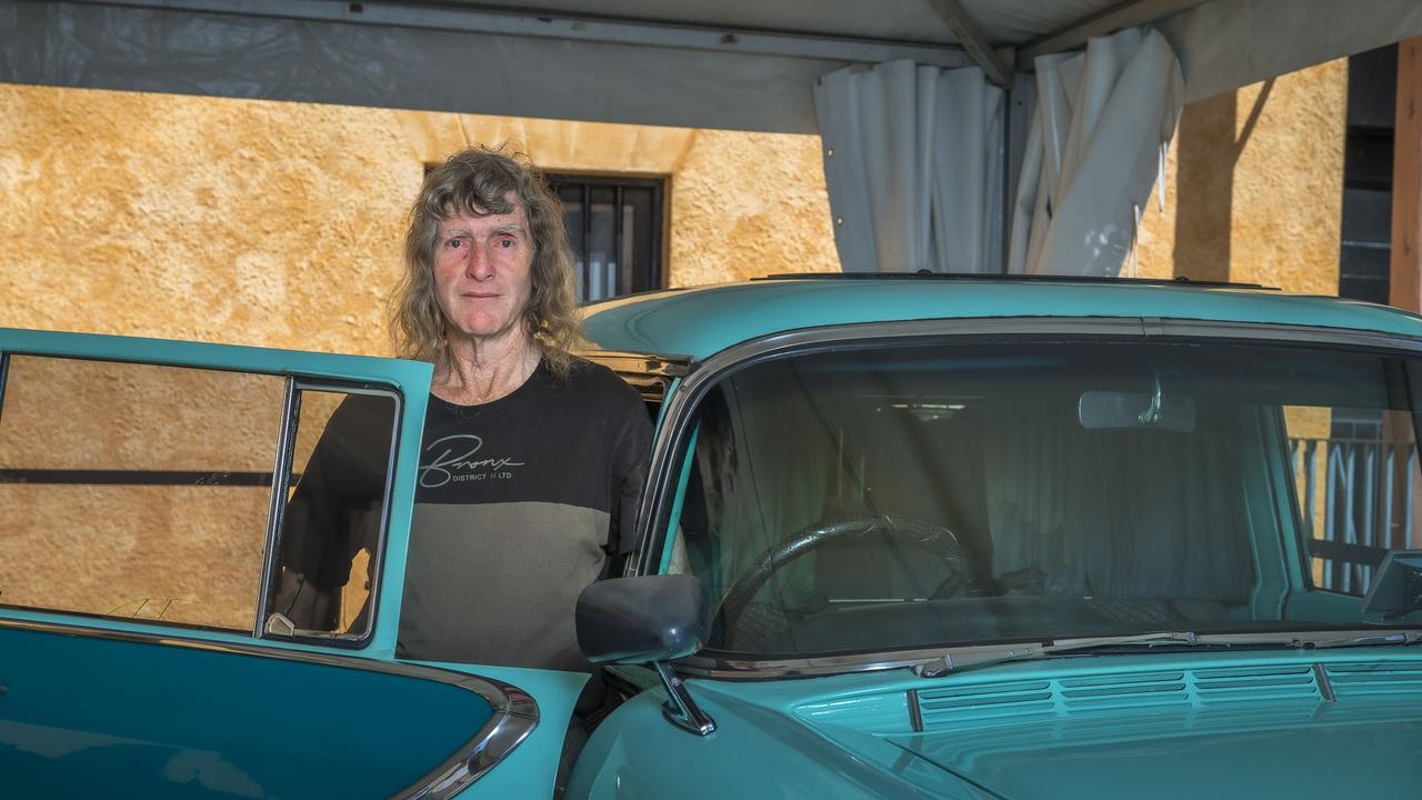 Robin Tripp, the current owner of the car purported to have belonged to Murray Ling, now on display at the Tasmanian Museum and Art Gallery. Picture: Caroline Tan