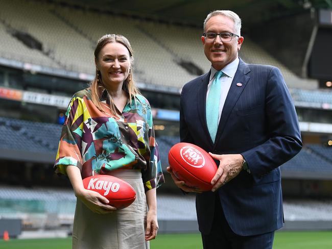 Foxtel group chair Siobhan McKenna and Foxtel Group CEO Patrick Delany