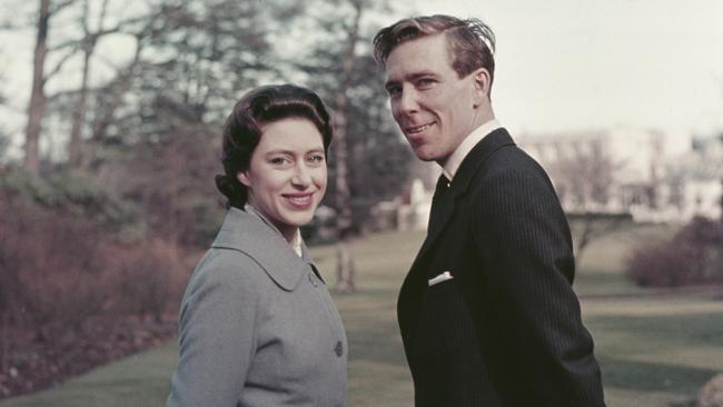 Princess Margaret and fiance Antony Armstrong-Jones in the grounds of the Royal Lodge, Windsor after announcing their engagement on February 27, 1960. Photo: Getty Images.