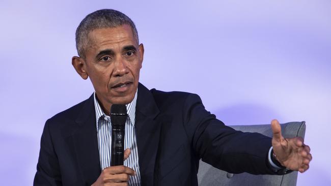 Former President Barack Obama speaks during the Obama Foundation Summit at the Illinois Institute of Technology in Chicago last week.