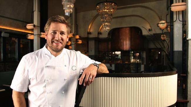 LOS ANGELES. January 26, 2017. Celebrity Chef Curtis Stone prepares a menu at his Los Angeles restaurant and butcher shop, Gwen, on the sunset strip. The 41-year-old Stone currently stars as a judge on the US version of the Australian cooking show My Kitchen Rules. Picture: Glen McCurtayne