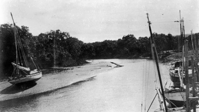 Sailing boats at Ross Cree, Yeppoon ca. 1930.