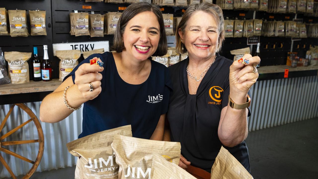 FAMILY DREAM: Mother-daughter duo Emily Pullen (left) and Cathie Tanner of Jim's Jerky are looking at exporting their product to Vietnam. Picture: Kevin Farmer