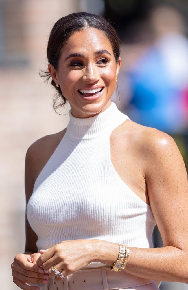 Meghan, Duchess of Sussex arrives at the town hall during the Invictus Games Dusseldorf. Picture: Getty