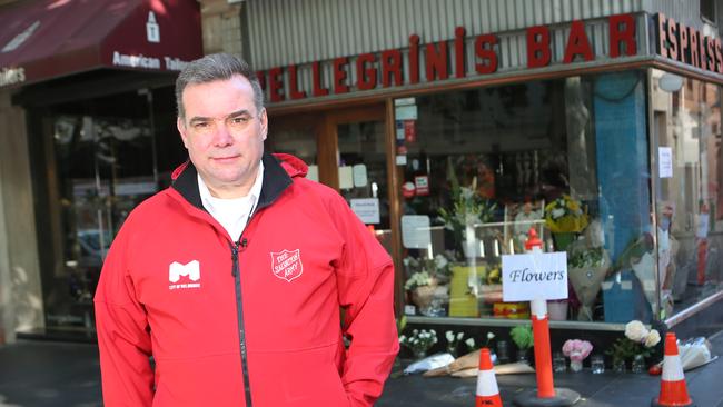 The Salvation Army’s Major Brendan Nottle at the site today. Picture: David Crosling