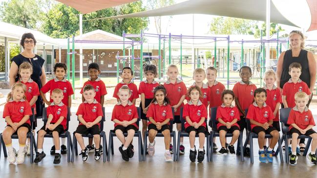 Whitsunday Anglican School Prep K Back Row: Mrs Jeannie Lockyer (Teacher Aide) Olivia Cleveland, Keya Chopra, Kevin Geo George, Aaron Bist, Myra Bhatt, Lucy Thomas, Corey Castle-Johnson, Declan Jenner, Andrew Mawondo, Ruby Surman, Arthur Sweet, Ms Shanelle Kinsey (Teacher) Front row: Isadora Callahan, Ziggy Crawford, Sail Jacobson, Zuri Brennan, Anaya Mayatra, Poppy Rozis, Neeka Asgaripour, Ivaan Rana, Marcus Lindenberg Picture: Michaela Harlow