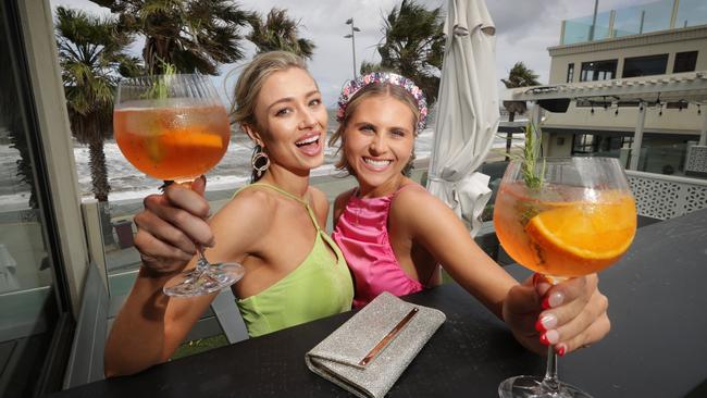 Tess Shanahan and Layla John are ready to party at the Summer New Year’s Day event at Republica in St Kilda. Picture: David Caird