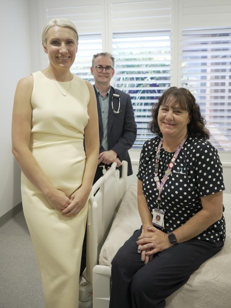 Celebrating the pending launch of St Andrew's Toowoomba Hospital's redevelopment cancer care department are (from left) hospital chief executive Linda Jorgensen, Toowoomba Haematology and Oncology Clinic’s Dr Joel Collins and chemotherapy nurse unit manager Julie McEwen.