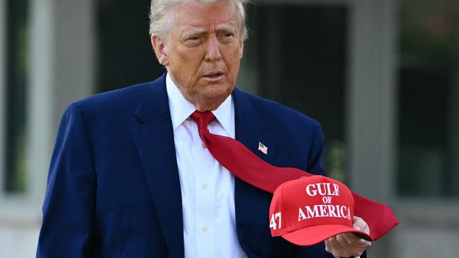 At least renaming the Gulf of Mexico to the Gulf of America didn’t cost anything. Or did it? Here’s one guy I can guarantee didn’t ask before he did it. Picture: Mandel Ngan/AFP