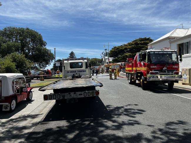 A tow truck was also called to the scene. Picture: Jack Colantuono