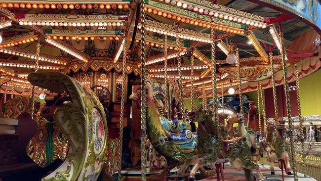 At Fairground Follies, you can ride this carousel, which is almost 120 years old.