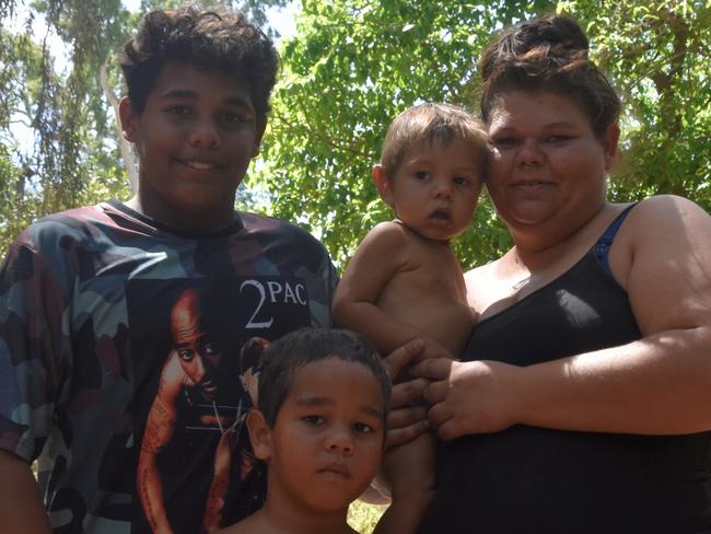 Sarah Parsons and her family enjoyed swimming at Katherine Hot Springs over the Easter long weekend. April 7, 2023. Picture: Sierra Haigh