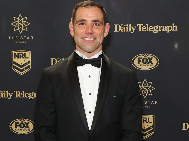 SYDNEY, AUSTRALIA - SEPTEMBER 27:  Cameron Smith arrives ahead of the 2017 Dally M Awards at The Star on September 27, 2017 in Sydney, Australia.  (Photo by Mark Metcalfe/Getty Images)