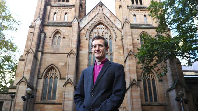 Anglican Bishop Michael Stead at St Andrews Cathedral in Sydney. Picture: John Feder.