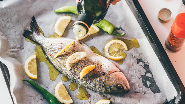 The Mediterranean diet places more of an emphasis on foods such as fish and olive oil.