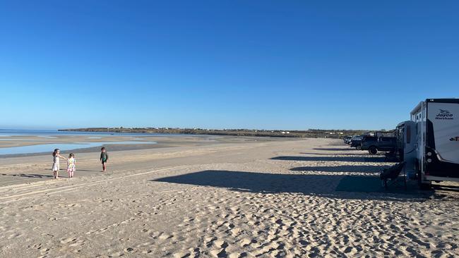 People camping on Perlubie Beach at Streaky Bay this month. Picture: Supplied