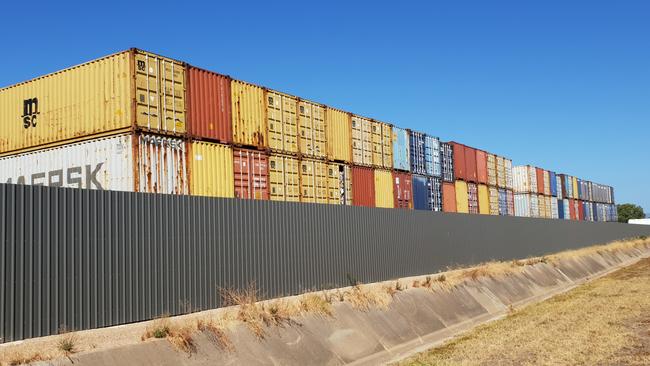 SKM Recycling was told to remove the shipping containers by June. Picture: COLIN JAMES