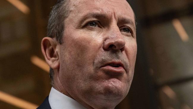 SYDNEY, AUSTRALIA - NewsWire Photos March 7, 2021: Western Australia Premier Mark McGowan speaking to media outside the Federal Court, Sydney. Picture: NCA NewsWire / James Gourley