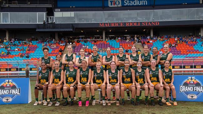 St MaryÃ&#149;s in the 2023-24 NTFL Women's Grand Final between PINT and St Mary's. Picture: Pema Tamang Pakhrin