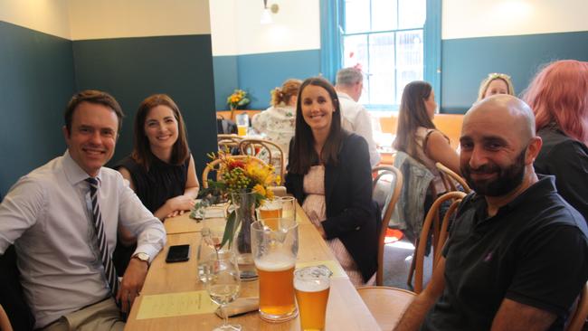 (L-R) Daniel, Grace, Elizabeth and Rob at The Edinburgh Castle. Picture: Alexi Demetriadi