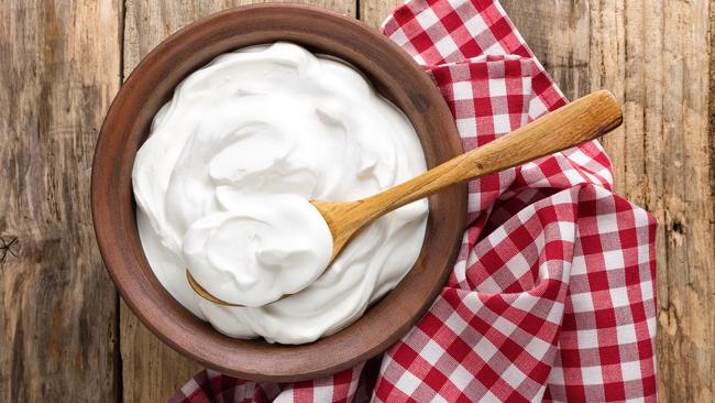 Yoghurt is crammed with “good” bacteria needed to keep the gut healthy.