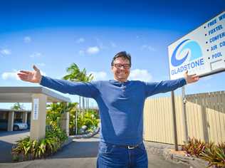 SOLD: Greek man Tasos Barounis and wife Tricia are the new owners of the Gladstone Motel. Picture: Mike Richards GLA050517MOTEL