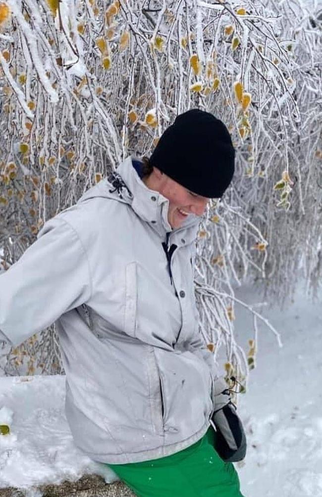 Jonah Lear at the snow, one of his favourite places. Picture: Supplied